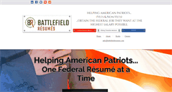 Desktop Screenshot of battlefieldresumes.com